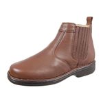 Bota Linha Conforto Couro Floater Franca Brasil - 690 - Chocolate