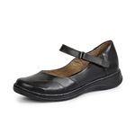 Sapato Feminino Couro Legítimo Linha Boneca Retrô Vintage Serella - 7074 - Preto