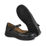 Sapato Feminino Couro Legítimo Linha Boneca Retrô Vintage Serella - 7074 - Preto