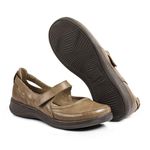 Sapato Feminino Couro Legítimo Linha Boneca Retrô Vintage Serella - 7075 - Bege