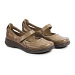 Sapato Feminino Couro Legítimo Linha Boneca Retrô Vintage Serella - 7075 - Bege