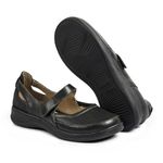 Sapato Feminino Couro Legítimo Linha Boneca Retrô Vintage Serella - 7075 - Preto