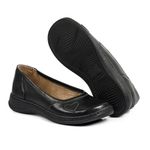 Sapato Feminino Couro Legítimo Linha Boneca Heart Retrô Vintage Serella - 7080 - Preto