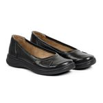 Sapato Feminino Couro Legítimo Linha Boneca Heart Retrô Vintage Serella - 7080 - Preto