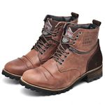 Coturno Casual Masculino Zíper Lateral Couro Legítimo Solado Tratorado Fakcini - 750 - Café