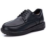 Sapato Social Masculino Couro Legítimo Conforto Ground Ranster - 8002 - Preto