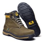 Bota Adventure Casual Couro Legítimo Hiking Nobuck Bell Boots - 801 - Oliva