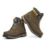 Bota Adventure Casual Couro Legítimo Hiking Nobuck Bell Boots - 801 - Oliva