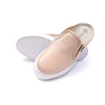 Mule Feminino Casual Couro Legítimo Sola Alta Capella Gshoes - 890-3 - Nude
