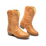 Bota Country Texana Cano Médio Couro Escamado Cla Cle - 901 - Mostarda