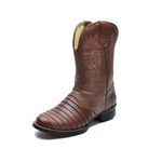 Bota Country Texana Cano Médio Couro Escamada Cla Cle - 902 - Marrom