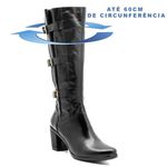 Bota Feminina 3 Fivelas Atron Shoes - 9062 - Preta