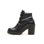 Coturno Bota Feminino Couro Legitimo Atron Shoes - 9405 - Pret