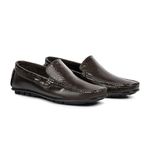 Mocassim Casual Couro Legítimo Open Plot Tricê Difranca - 969 - Café