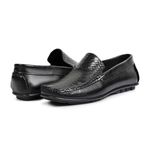 Mocassim Casual Couro Legítimo Open Plot Tricê Difranca - 969 - Preto
