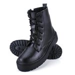 Bota Coturno Feminino Cano Médio Buskin Difranca - Preto