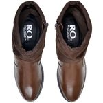 Bota Feminina Couro Legítimo Cano Suede Canadian Reta Oposta - F3000 - Café