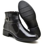 Bota Feminina Couro Legítimo Fivela Canadian Reta Oposta - F3001 - Preto