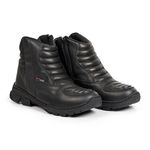 Bota Motociclista Com Protetor Red Star Slim Mg Brasil - Mg102 - Preto