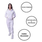 Blusa de Frio Moletom Canguru Infantil V.T. - Branco