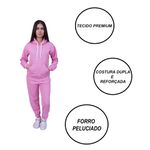 Blusa de Frio Moletom Canguru Infantil V.T. - Rosa