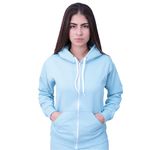 Blusa de Frio Moletom Zíper Infantil V.T. - Azul Bebê