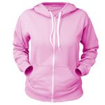 Blusa de Frio Moletom Zíper Infantil V.T. - Rosa