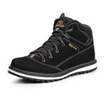 Bota Adventure Casual Couro Legítimo Hiking Nobuck Mg-brasil - New Trace - Preto