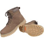 Bota Adventure Cano Médio Couro Nobuck Azimute - Pedra - Caqui