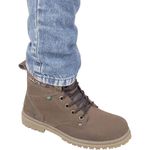 Bota Adventure Cano Médio Couro Nobuck Azimute - Pedra - Caqui