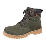 Bota Adventure Cano Médio Couro Nobuck Azimute - Pedra - Oliva