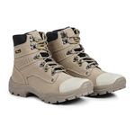 Bota Adventure Couro Legítimo Látego Bico Diamante Trekking Stop Boots - R34 - Nude