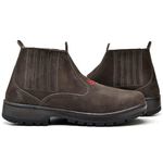 Botina Linha Profissional Couro Legítimo Nobuck New Stop Boots- R37 - Café