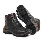 Bota Adventure Couro Legítimo Fóssil Trekking Dual Stop Boots - R43 - Preto