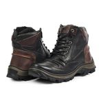 Bota Adventure Couro Legítimo Fóssil Trekking Dual Stop Boots - R43 - Preto