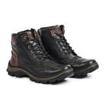 Bota Adventure Couro Legítimo Fóssil Trekking Dual Stop Boots - R43 - Preto