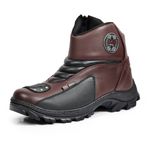 Bota Motociclista Com Protetor Drag Star Slim Mg Brasil - Shadow - Vermelho