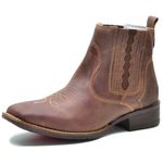 Bota Country Modelo Ferradura Couro Legítimo Cla Cle - V5000 - Café