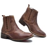 Bota Country Modelo Ferradura Couro Legítimo Cla Cle - V5000 - Café