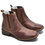 Bota Country Modelo Ferradura Couro Legítimo Cla Cle - V5000 - Café