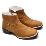 Bota Country Couro Legítimo Florão Cla Cle - V5057 - Castor