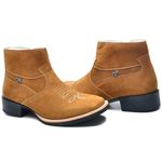 Bota Country Couro Legítimo Florão Cla Cle - V5057 - Castor