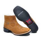 Bota Country Couro Legítimo Florão Cla Cle - V5057 - Castor