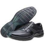 Sapato Masculino em Couro Linha Conforto ZR Shoes - Z01 - Preto