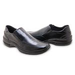 Sapato Masculino em Couro Linha Conforto ZR Shoes - Z02 - Preto