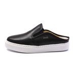 Mule Feminino Casual Couro Legítimo Sola Alta Capella Gshoes - 890-2 - Preto