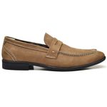 Sapato Mocassim Loafer Santarém Reta Oposta - 3042 - Bege