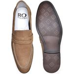 Sapato Mocassim Loafer Santarém Reta Oposta - 3042 - Bege