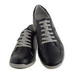 Sapatênis De Couro Super Macio Linha Conforto Azimute - 5005 - Preto/preto
