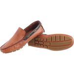 Mocassim Drive Forrado Em Couro Casual Cla-cle - 102 - Café